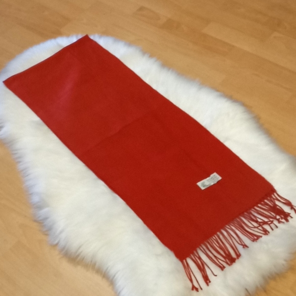 Red Pashmina Cashmere Feel Winter Scarf - Picture 9 of 15